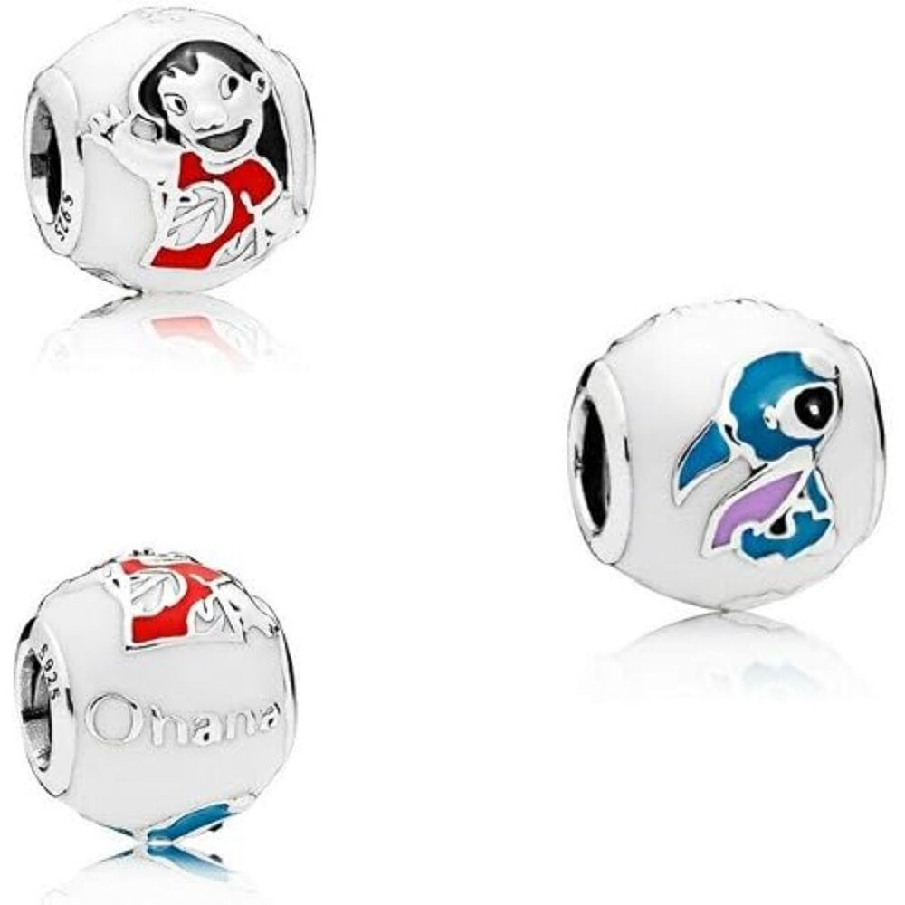 NWOT Lilo & Stitch Spacer Charm Disney x Pandora FIT Silver Charm